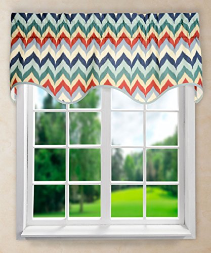 Ellis Curtain Gnatt 50-by-15 Inch Wave Valance, Patriot