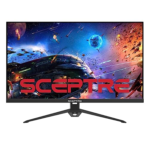 Sceptre 27-inch IPS Gaming Monitor up to 165Hz DisplayPort HDMI 300 Lux Build-in Speakers, Machine Black (E278B-FPT168)