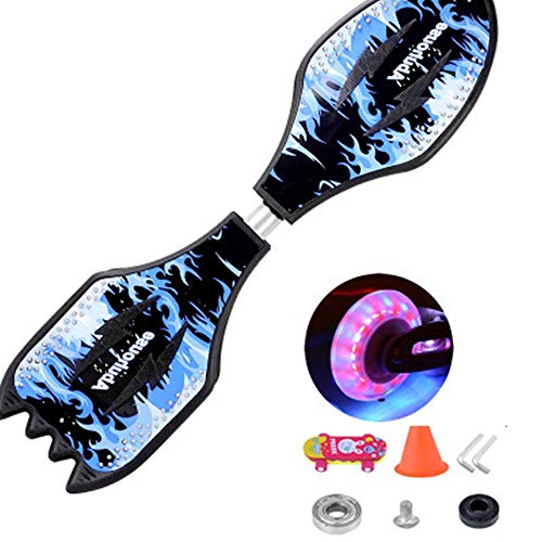 RipStik Caster Board Skateboard, Compact and Lightweight rip Stick Skateboard with 360-degree Casters and Illuminating Wheels for More Excitement, Durable Twistboard for Teenagers and Adults (K)