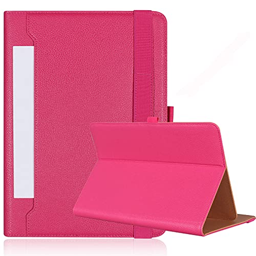 PHARRI 10 inch Tablet Cover, Tablet Case 10 inch, 10 in Universal Tablet Case, Adjustable Stand Case for 9/10 /10.1/10.2/10.9/10.1/11 inch Tablets, Business Document Pocket Outside- Magenta
