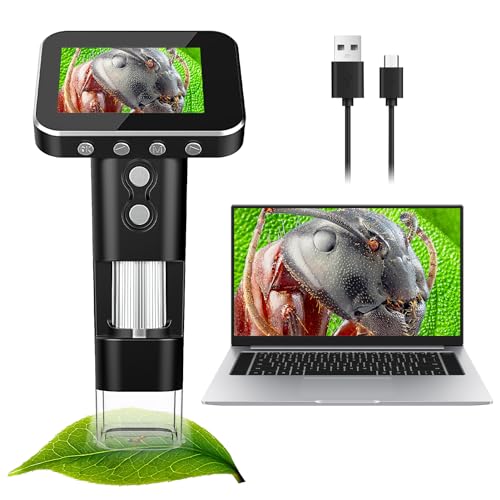 WINWEND Kids Microscope with 2.4' LCD Screen, Pocket Microscope, Portable Microscope, Mini Microscopes for Kids Ages 8-12, Handheld Digital Microscope for Kids Birthday Gifts, for Kids