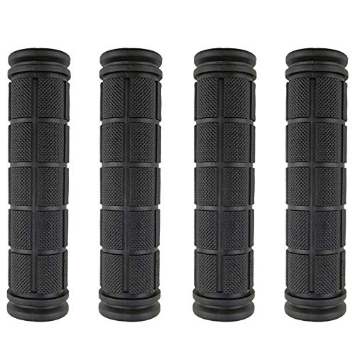 Zelerdo 2 Pairs Bike Handlebar Grips for Bikes (Black)