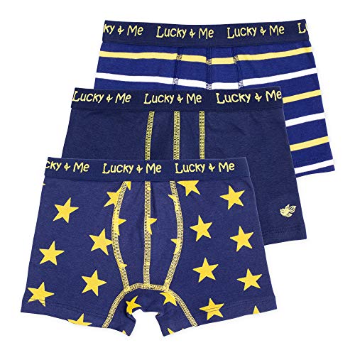 Lucky & Me | Grayson Boys Boxer Briefs | Organic Cotton Boys Underwear | Tagless | 3 Pack Stars & Stripes