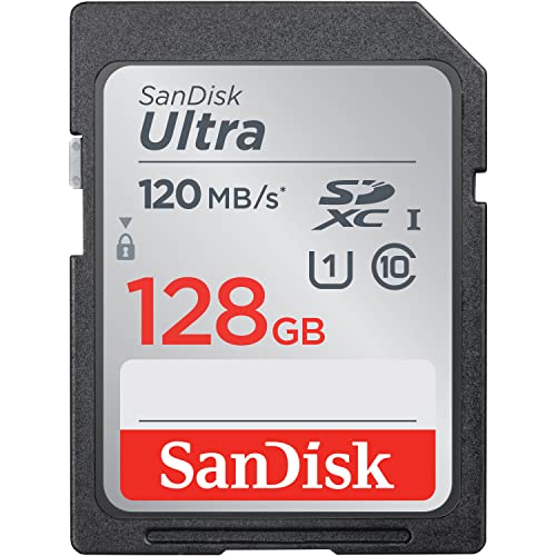 SanDisk 128GB Ultra SDXC UHS-I Memory Card - 120MB/s, C10, U1, Full HD, SD Card - SDSDUN4-128G-GN6IN [Older Version]