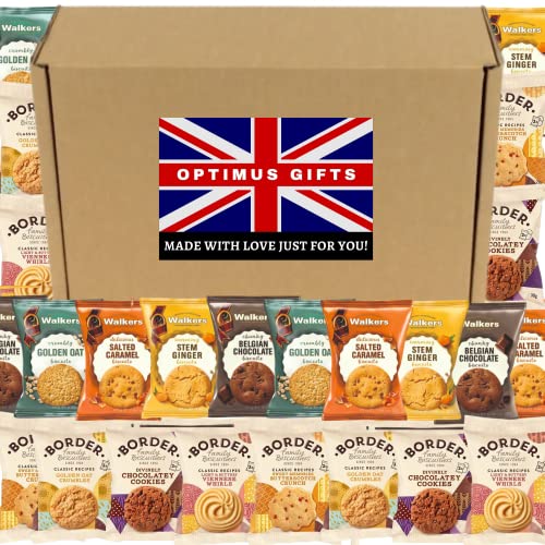 Walkers Shortbread Cookies & Border Biscuits Assorted British Snacks - Delicious British Foods, Traditional Shortbread Cookies from Scotland, 24 Individually Wrapped Treats