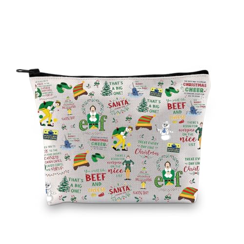VAMSII Elf Movie Christmas Makeup Bag Santa OMG Zipper Bag Buddy Fans Christmas Vacation Accessories Pouch (Elf Bag)