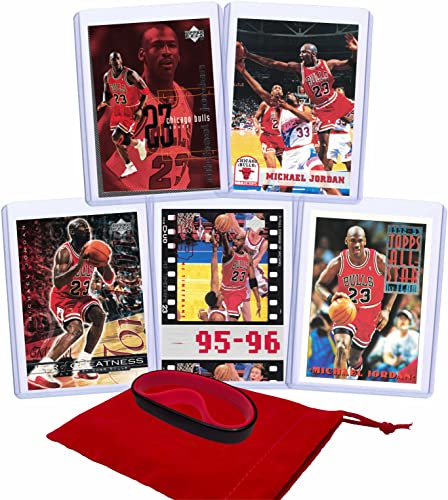 Michael Jordan MJ (5) Assorted Basketball Cards Bundle - Chicago Bulls Trading Cards - MVP # 23