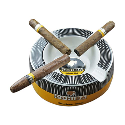 Cigar Ashtray Big Ashtrays for 8' Round Cigarettes Large Rest Outdoor Cigars Ashtray for Patio/Outside/Indoor Ashtray Gifts for Men