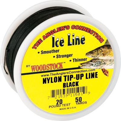 Woodstock Line TU-50-30-B No. 30 Tip-Up Line, Black, 50-Yard
