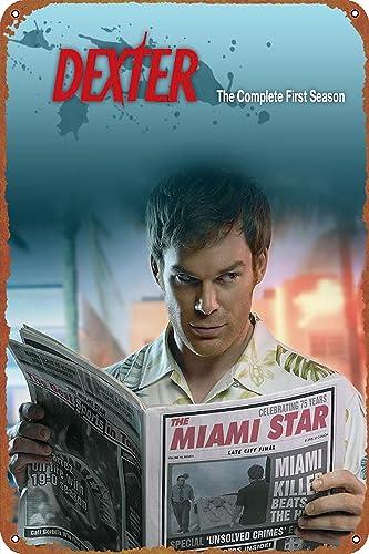 Dexter Movie Poster Vintage Look Tin Metal Sign Wall Decoration 8x12 Inches