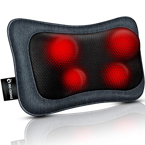 MoCuishle Back Massager with Heat, Shiatsu Back and Neck Massager, Electric Shoulder Massager, Kneading Massager Back, Relax Back Pain, Neck Pain, Massage Pillow for Back, Neck, Leg