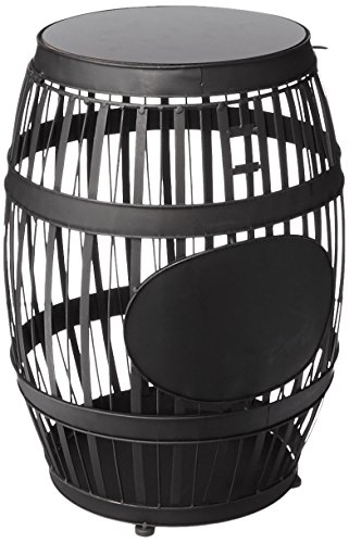 Wine Enthusiast Barrel Cork Catcher Accent Table – Metal Side Table with Wooden Top to Store & Display Used Corks - Holds 500 Corks