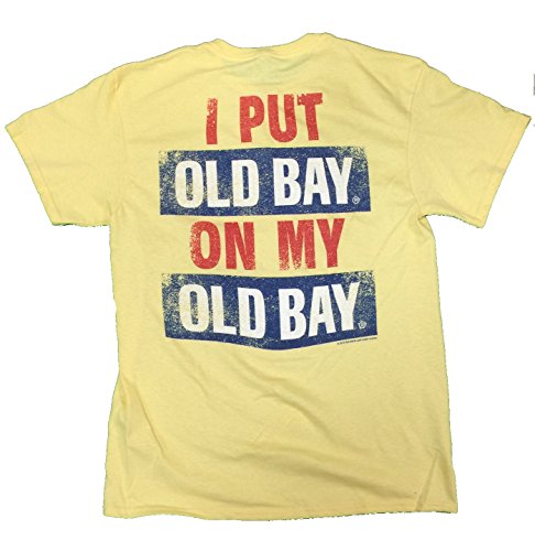Men's Officially Licensed I Put Old Bay On My Old Bay T-Shirt (X-Large) Yellow
