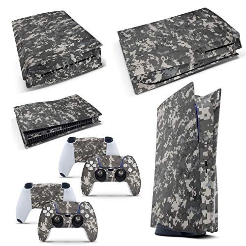 PS5 Disk Console Digital CAMO Skin Decal Vinal Sticker + 2 Controller Skins Set