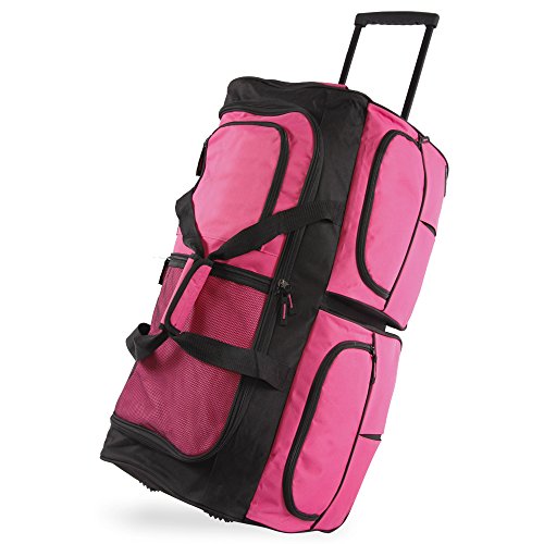 Pacific Coast Signature 30' Large Rolling Duffel Bag, Pink, One Size