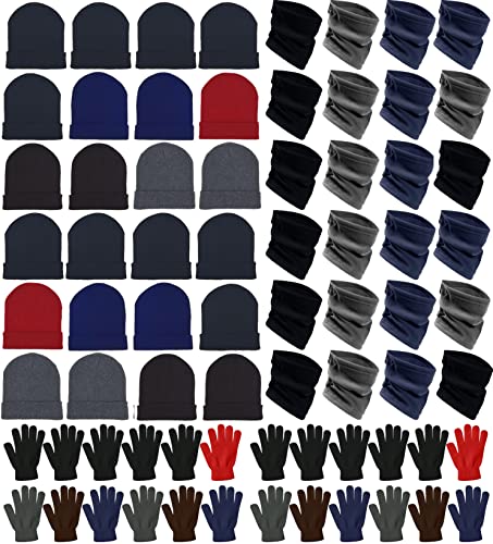 72x Winter Gloves, Beanies, Neck Warmers Unisex Bulk Pack Donation Charity Care Bundle
