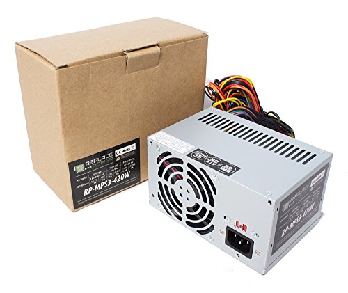 Replace Power 420W 420 Watt ATX Power Supply Replacement for HP Compaq HIPRO HP-D2537F3R, HP-D3057F3R