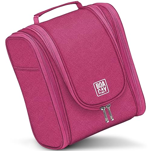 BOACAY Hanging Travel Toiletry Bag for Women and Men, Makeup Bag, Bathroom & Shower Organizer Kit for Accessories, Cosmetics, Travel Essentials