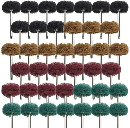 Rocaris 40 Pack 1 inch Abrasive Wheel Buffing Polishing Wheel Set for Rotary Tool - 25mm…