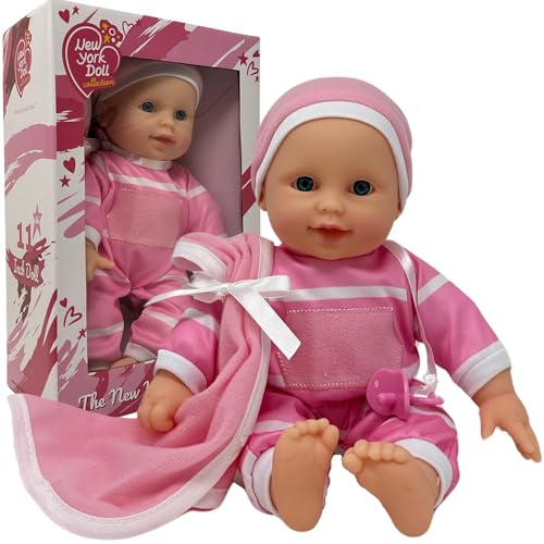 The New York Doll Collection 11 inch Soft Body Doll in Gift Box - Award Winner & Toy 11' Baby Doll (Caucasian)