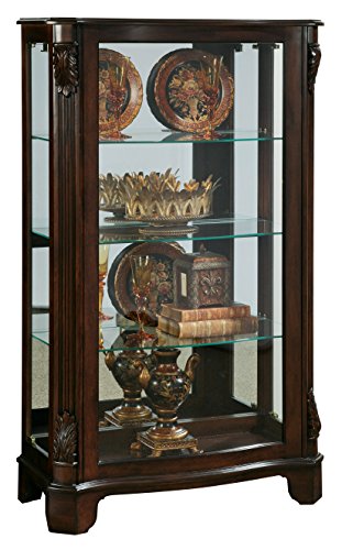 Pulaski Mantel Curio, 33 by 15 by 56-Inch, Brown