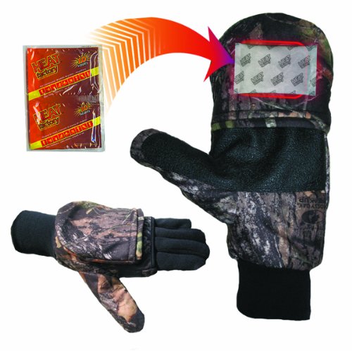 Heat Factory Gloves with Pop-Top Mittens, with Hand Heat Warmer Pockets, X-Large