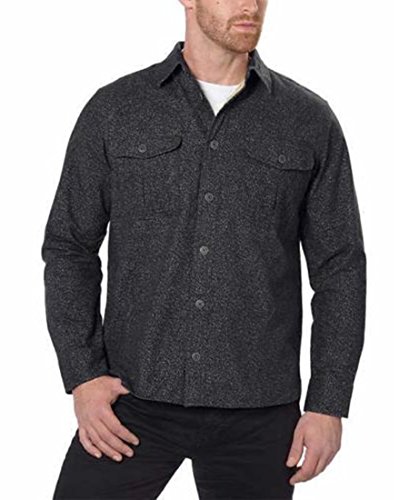 Freedom Foundry Men’s Chamois Flannel Shirt (Black, Large)