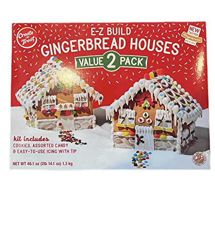 Create-A-Treat E-Z Build Gingerbread Houses, Value 2-Pack, 46.1 ounces