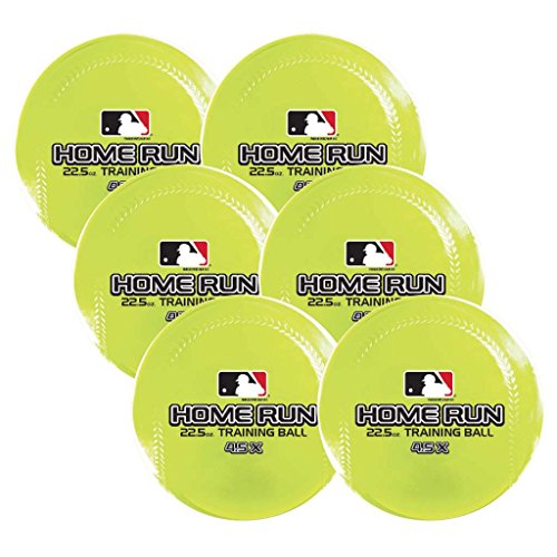 Franklin Sports MLB Weighted Baseballs + Softballs - Home Run Training Heavy Balls for Batting Practice + Hitting Drills - 22.5 oz - 6 Pack - Yellow