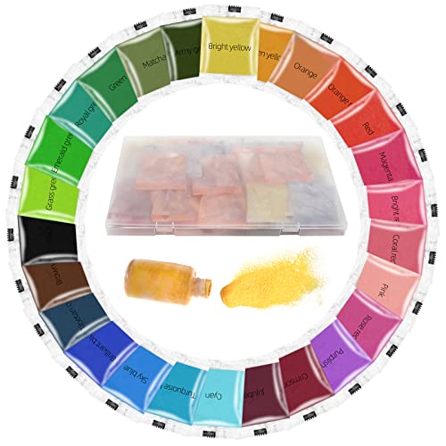 Tie Dye Powder, 26 Colors Dye Packets, Color Powder Packets Bright Fabric Dye, Tie Dye Party Supplies Suitable for Children and Adults（26Pack,10G Per Pack）