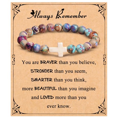 JoycuFF Teen Girl Gifts Trendy Stuff, Cross Bracelets for Teen Girls Jewelry Gifts for Teenage Girls Ideas 13 14 15 16 8 9 10 11 12 Year Old Girls Birthday Easter Christmas Gift