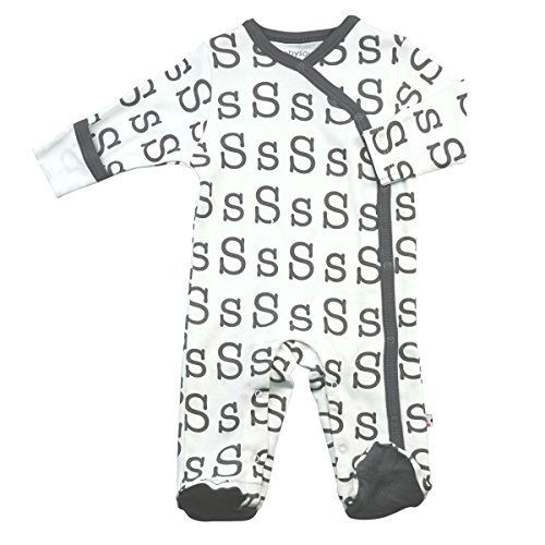 Babysoy Modern Alphabet Footie (06-12 Months, S)
