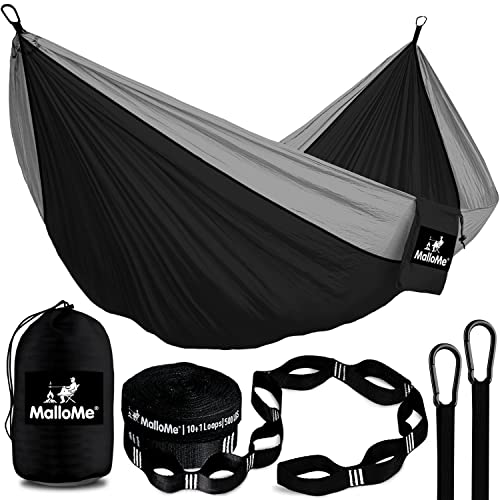 MalloMe Camping Hammock for Adults & Kids - Portable Hammocks for Outside - Hamacas para Adultos Outdoor Single & Double Two 2 Person Hammock - Hamaca/Hamacs/Amacas Heavy Duty Tree Travel Hamock