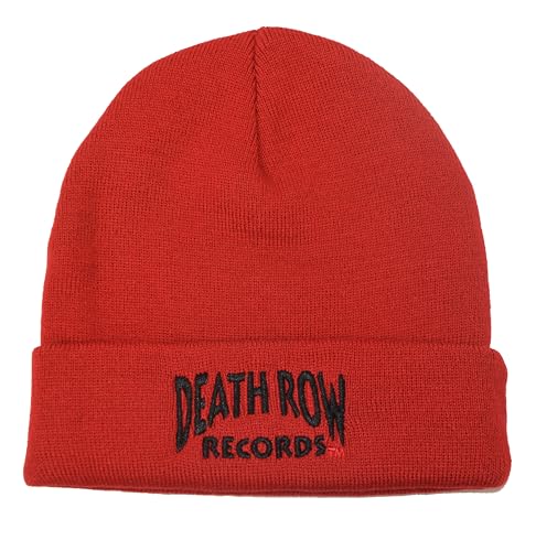 Ripple Junction Death Row Records Cuffed Beanie for Men and Women Winter Hat Red