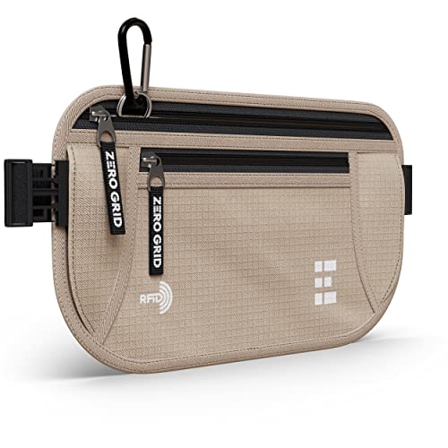 Money Belt for Travel - RFID Slim Passport Holder - Passport Belt - Travel Pouch for Cash, Credit Cards and Documents- Water Resistant, Travel Money Belt Under Clothes