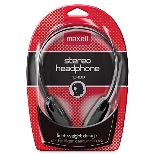 Maxell 190319 Stereo Headphone, Black (Packaging May Vary)