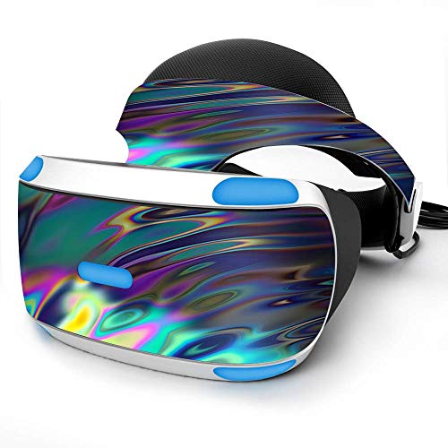 Sony Playstation VR Headset Skin Decal Vinyl Wrap - Oil Slick Opal Colorful Resin
