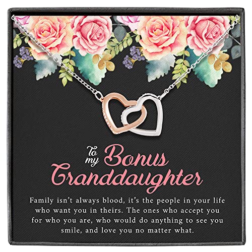 Step Grandchild Necklace, To my Bonus Granddaughter Love You No Matter What Necklace, Mother's day Wedding Christmas Birthday Gifts