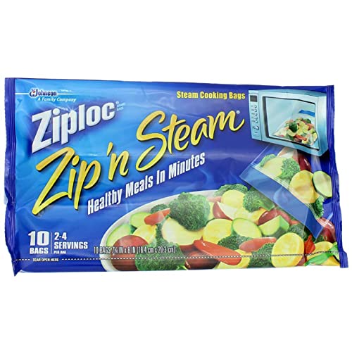 ZIPLOC ZIP N STEAM BAG-MEDIUM (Pack of 2)