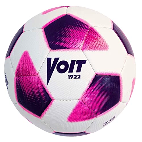 Voit Liga MX 2021 Apertura Soccer Ball No.5 White/Pink: Classic Design with Enhanced Durability and Texture for Optimal Performance
