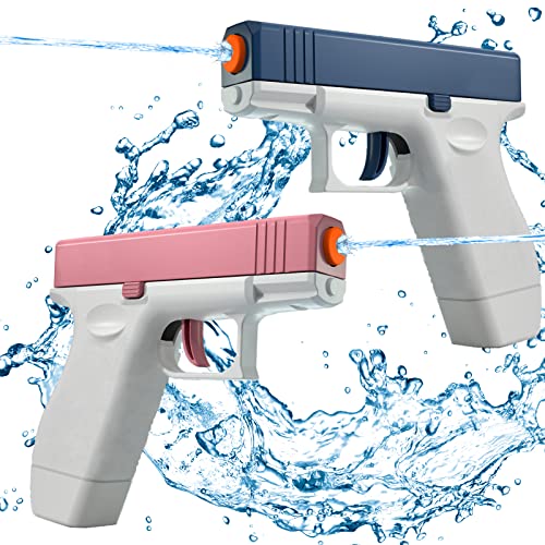 2 Pack Water Guns Squirt Guns Water Soaker Gun Water Blaster for Summer Long Range Shooting Games Outdoor Toys Water Blaster Pistol for Kids Adults