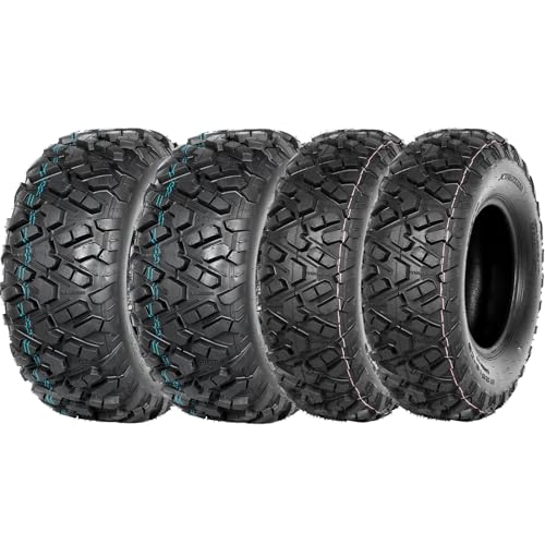 Weize 25x8-12 Front & 25x10-12 Rear ATV UTV All-Terrain Tires, 6 PR, Set of 4 High-Performance Off-Road Tires for Outdoor Use