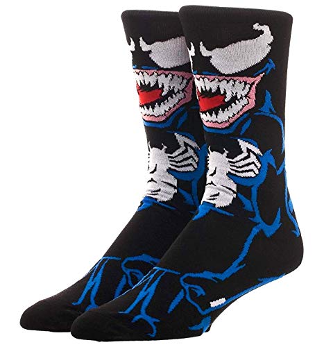 Bioworld Marvel Venom Symbiote Casual 360 Crew Socks for Men