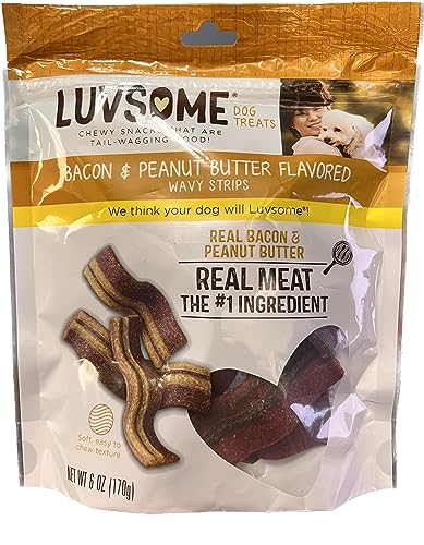 Luvsome Bacon & Peanut Butter Flavored Wavy Strips