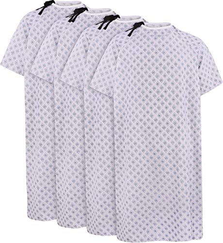 Utopia Care 4 Pack Unisex Hospital Gown, Back Tie, 45' Long & 61' Wide, Patient Gowns Comfortably Fits Sizes up to 2XL