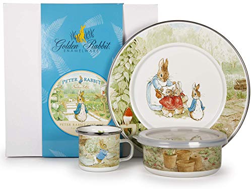 Golden Rabbit Enamelware - 3-piece Child Dinner Set (Peter Rabbit)
