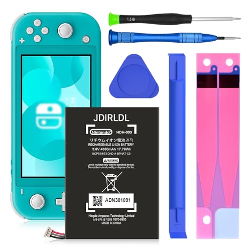 JDIRLDL HDH-003 Battery, [4680mAh] Upgraded 2024 New 0 Cycle Battery Replacement for Nintendo Switch Lite, Lite HDH-003 HDH-001 Lite with Professional Replacement Tool Kits