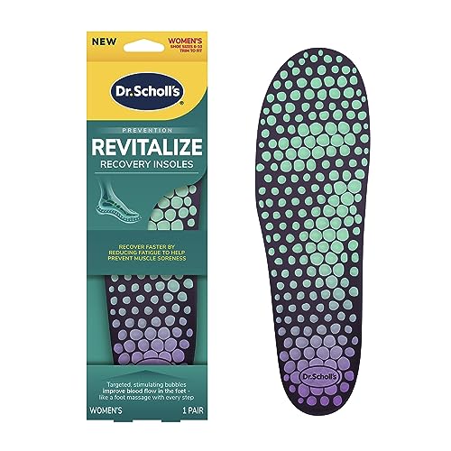 Dr. Scholl's  Revitalize Recovery Insole Orthotics, Improve Recovery Fast, Reduce Fatigue, Stress, Soreness, Trim to Fit Inserts for Any Shoes, Athletic, Running, Slippers, Casual, Women 6-10, 1 Pair