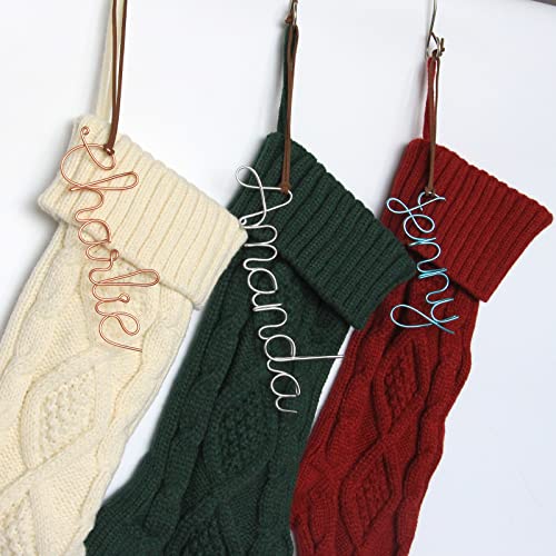 Personalized Stocking Name Tags Christmas Stocking Tags Customized Name Tag Ornament Gift Tag Ornaments Wire Stocking Labels