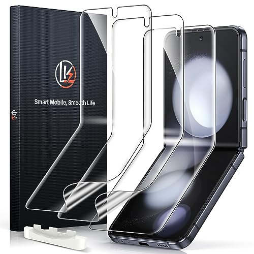 LK 3 Pack for Samsung Galaxy Z Flip 5 Screen Protector, Touch Sensitive, Full Coverage, Premium Quality Soft TPU, HD Clarity Screen Protector for Galaxy Z Flip 5